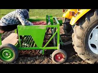 Трактор для посадки чеснока