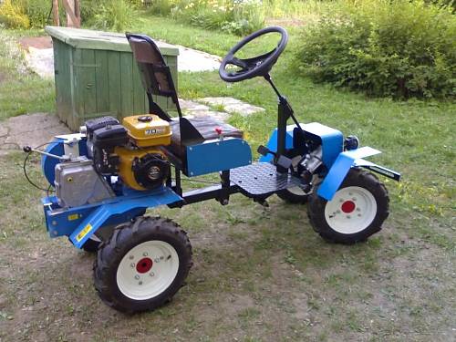 Самодельный мини-трактор из мотоблока: пошаговая инструкция