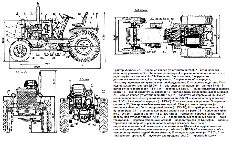 Трактор (минитрактор) из мотоблока: пошаговая инструкция по изготовлению своими руками
